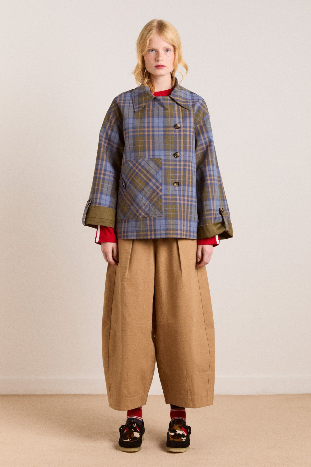 Damson Madder Reversible Trench | Olive Cropped Trench Coat