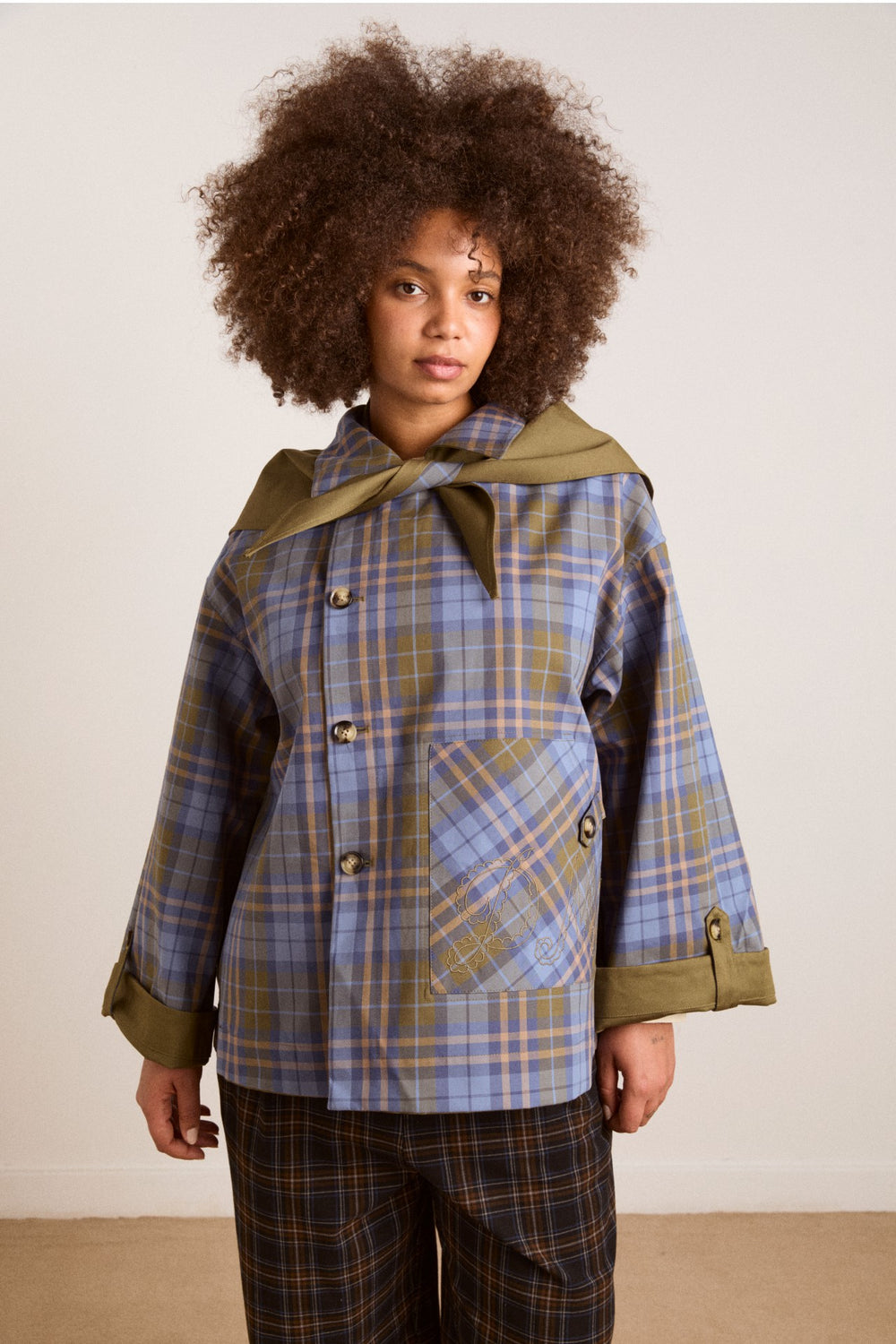 Damson Madder Reversible Trench | Olive Cropped Trench Coat