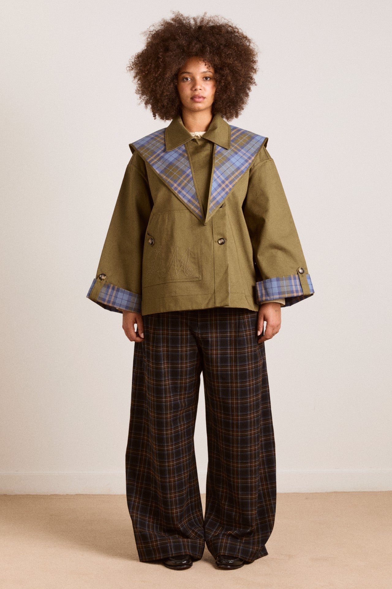 Damson Madder Reversible Trench | Olive Cropped Trench Coat
