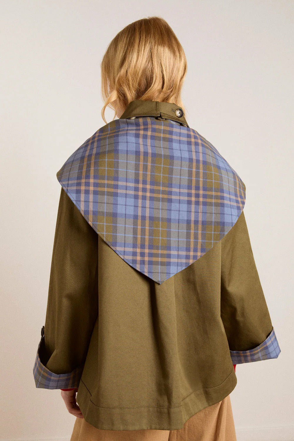 Damson Madder Reversible Trench | Olive Cropped Trench Coat