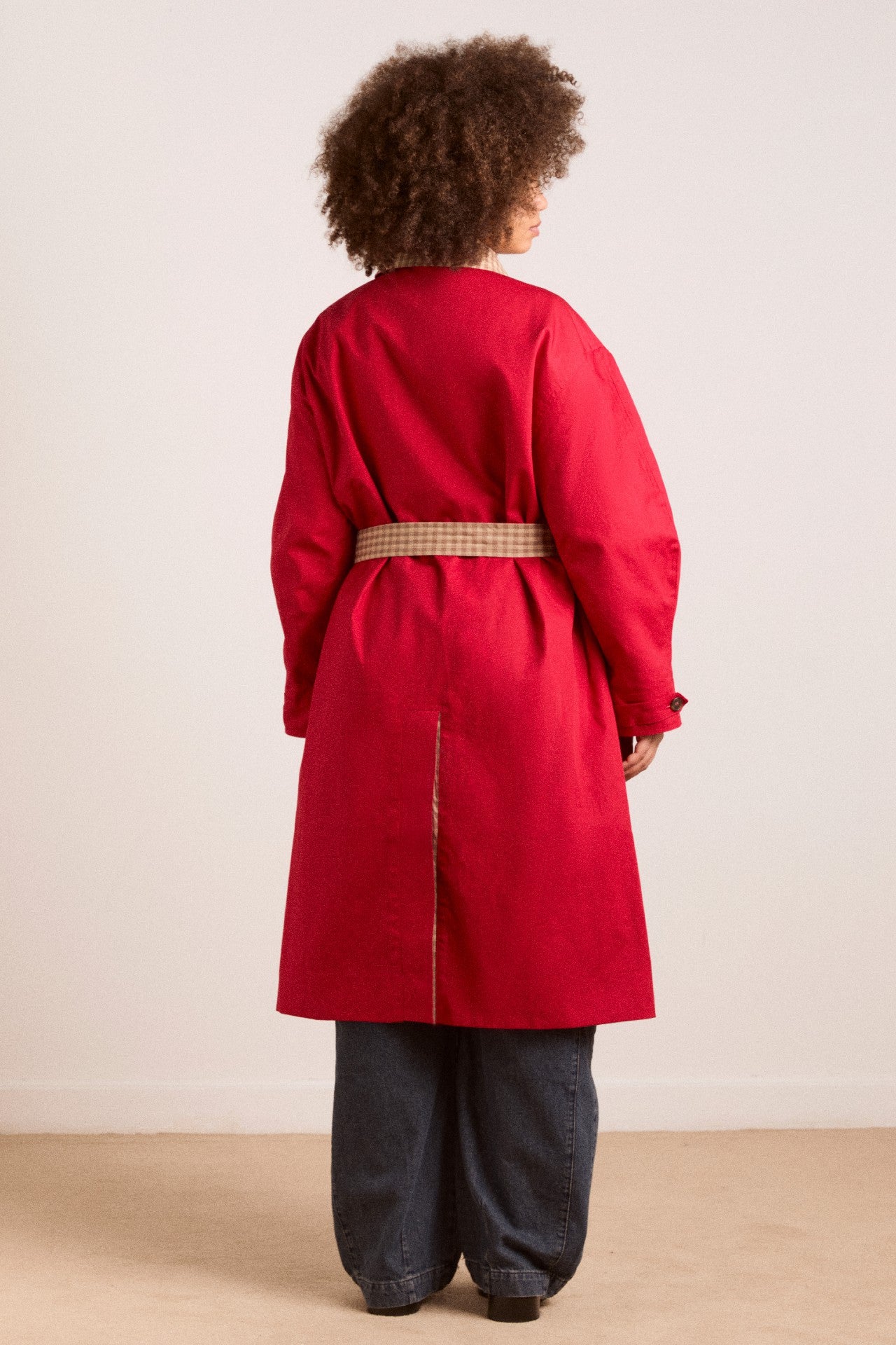 Damson Madder Anja reversible shower-proof trench