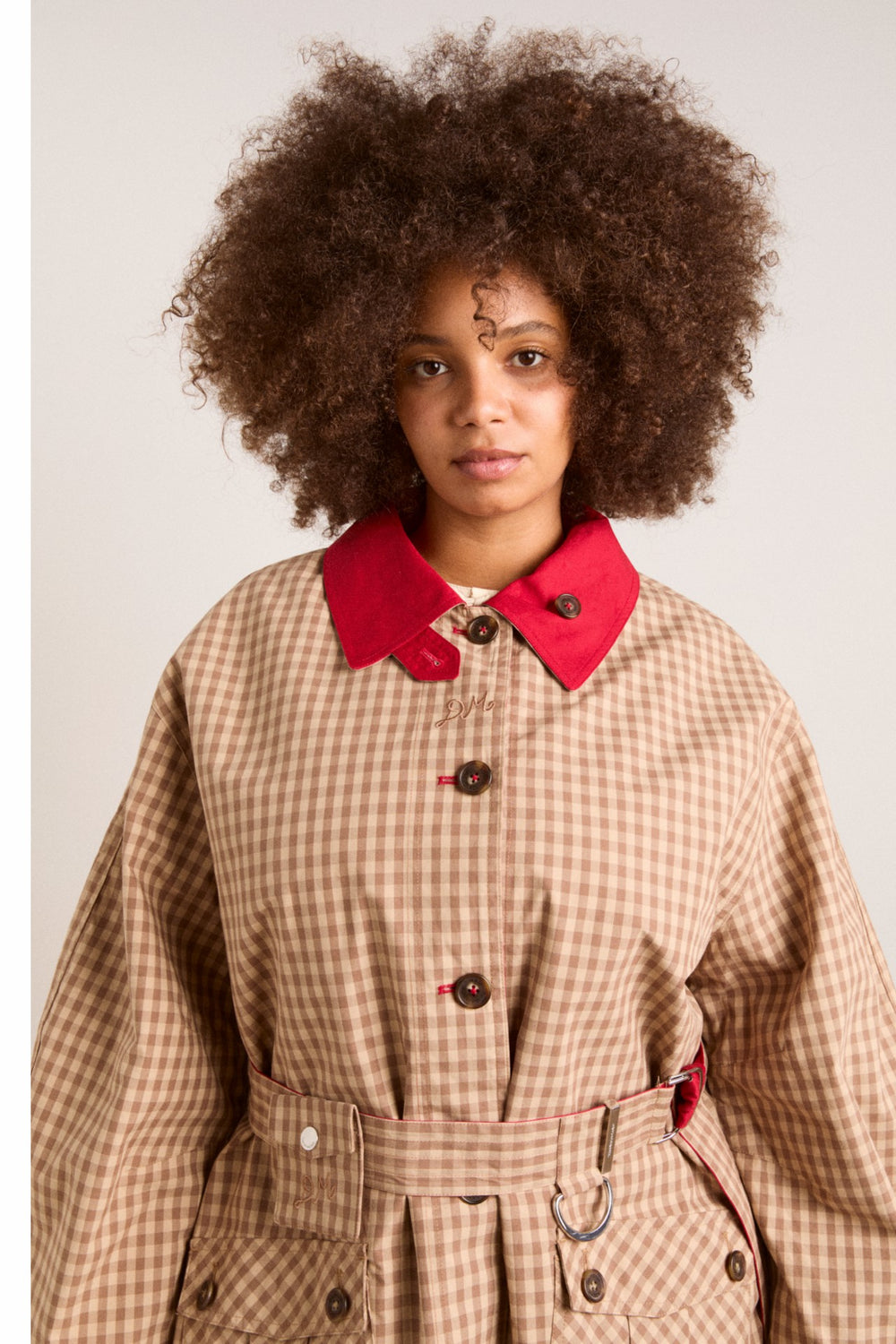 Damson Madder Anja reversible shower-proof trench