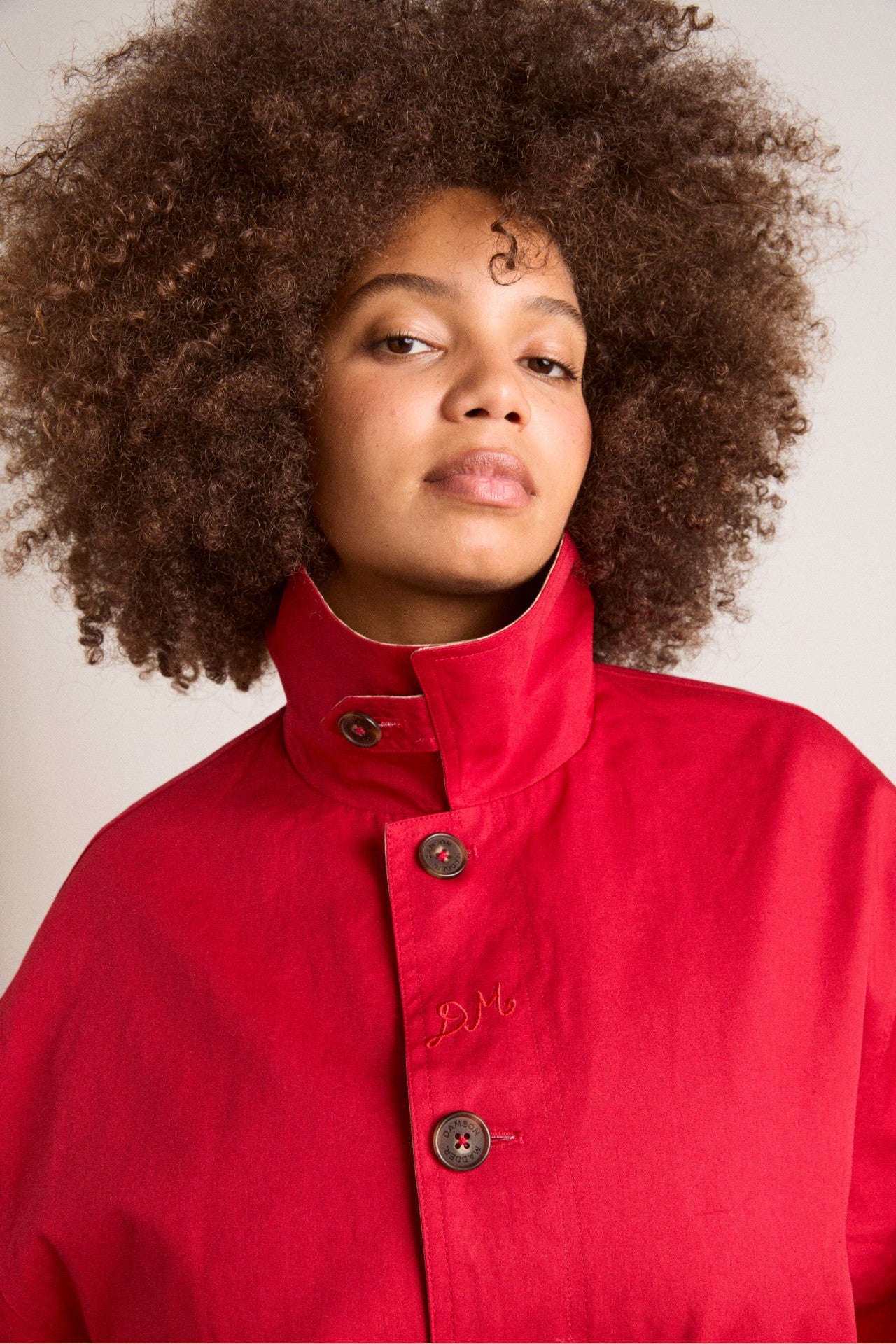 Damson Madder Anja reversible shower-proof trench