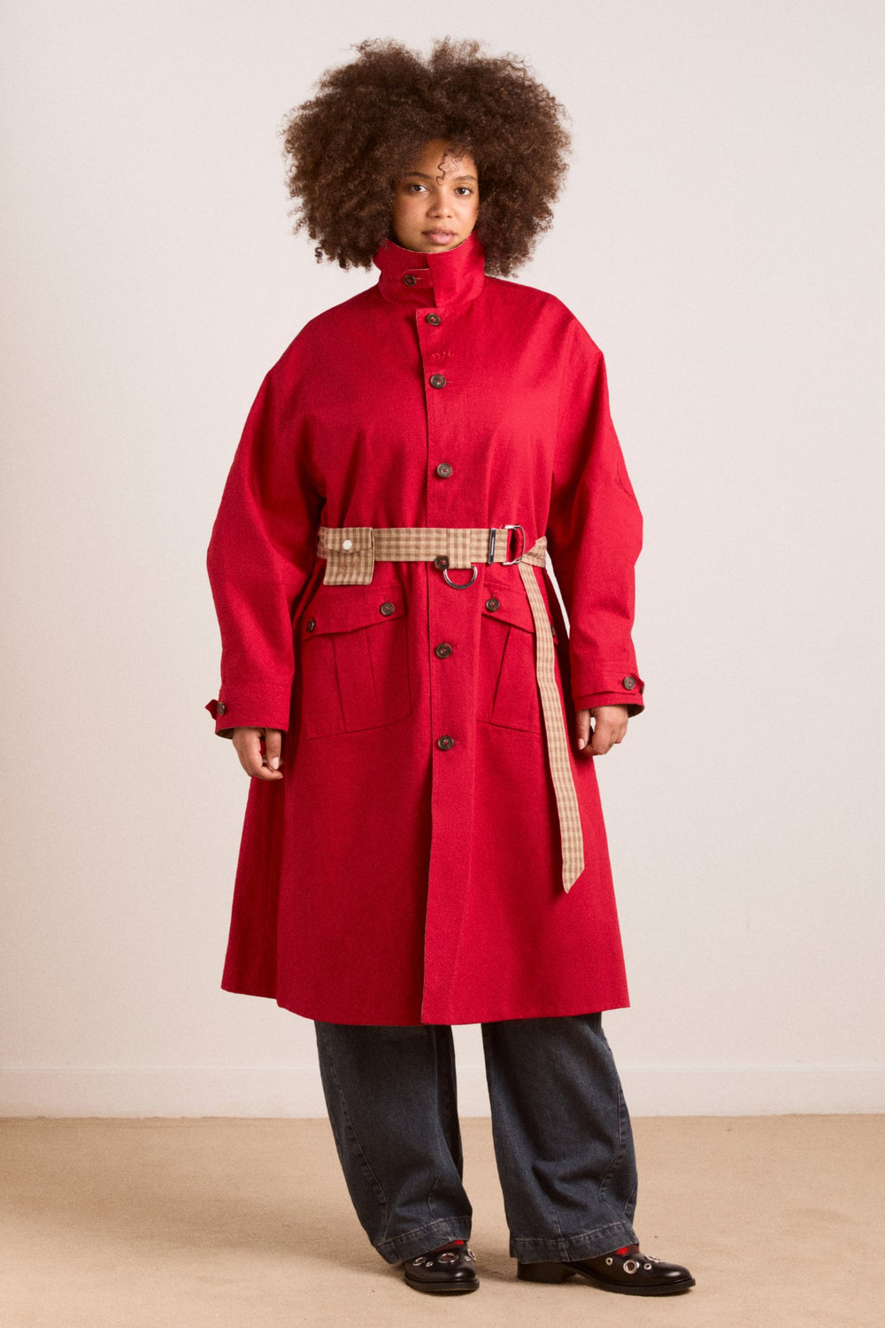 Damson Madder Anja reversible shower-proof trench