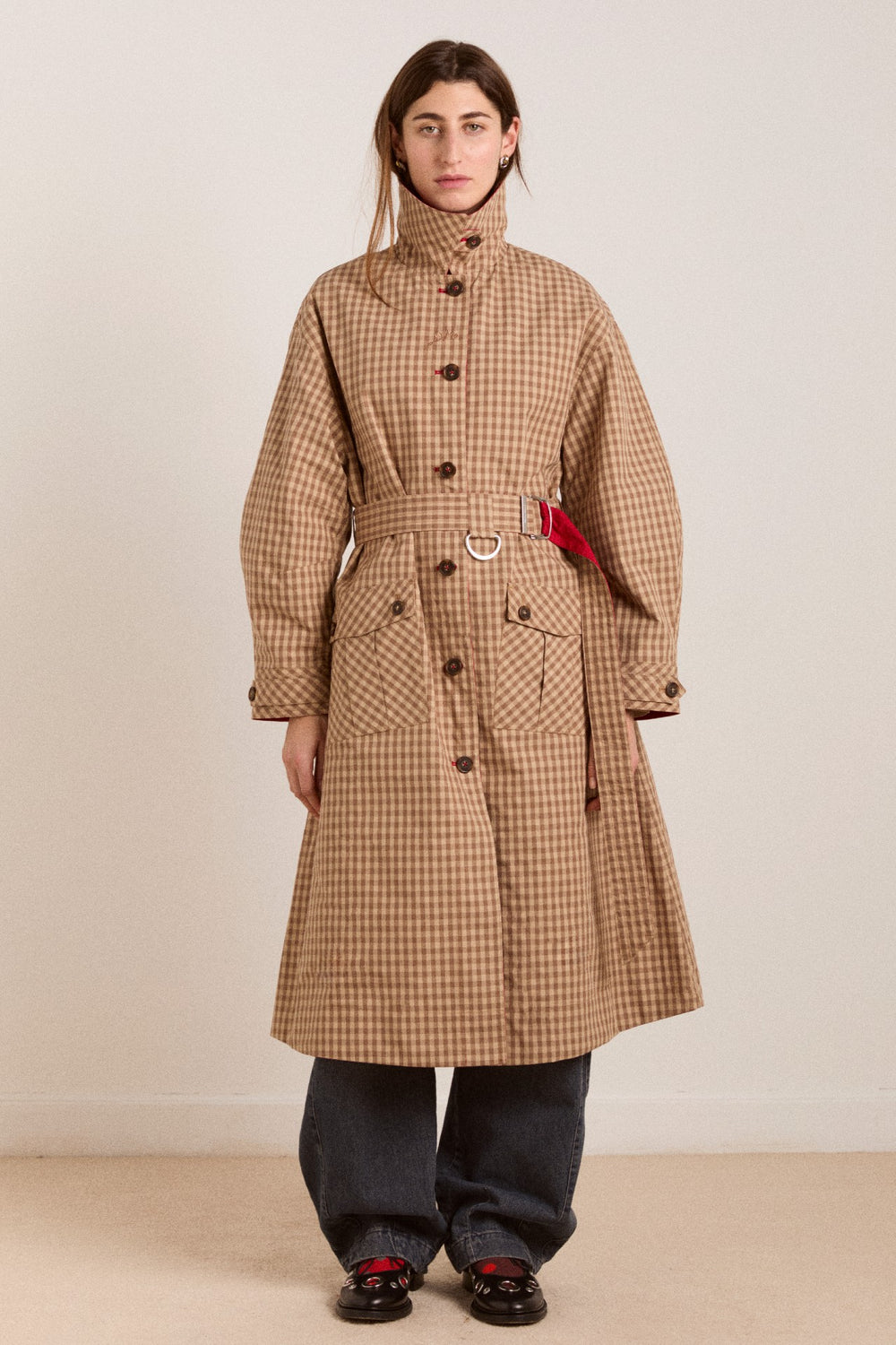 Damson Madder Anja reversible shower-proof trench