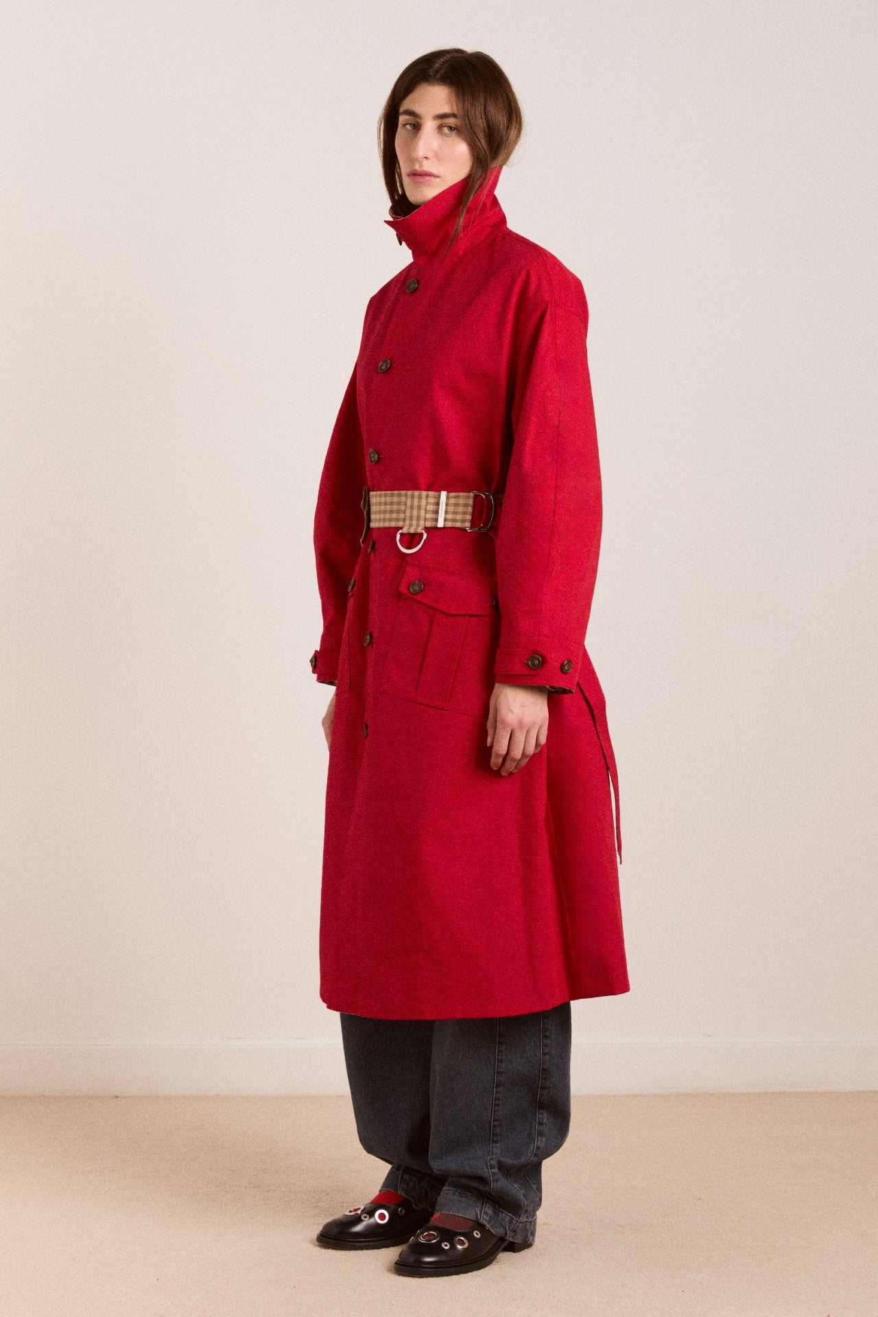 Damson Madder Anja reversible shower-proof trench
