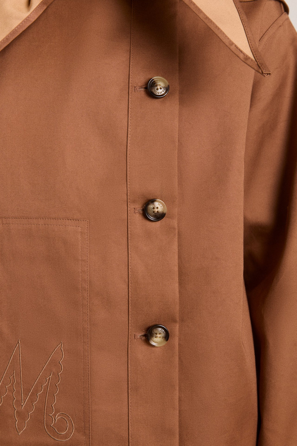 Damson Madder reversible jerry crop trench coat - camel spot