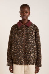 Damson Madder Pixie Bomber Jacket - Leopard