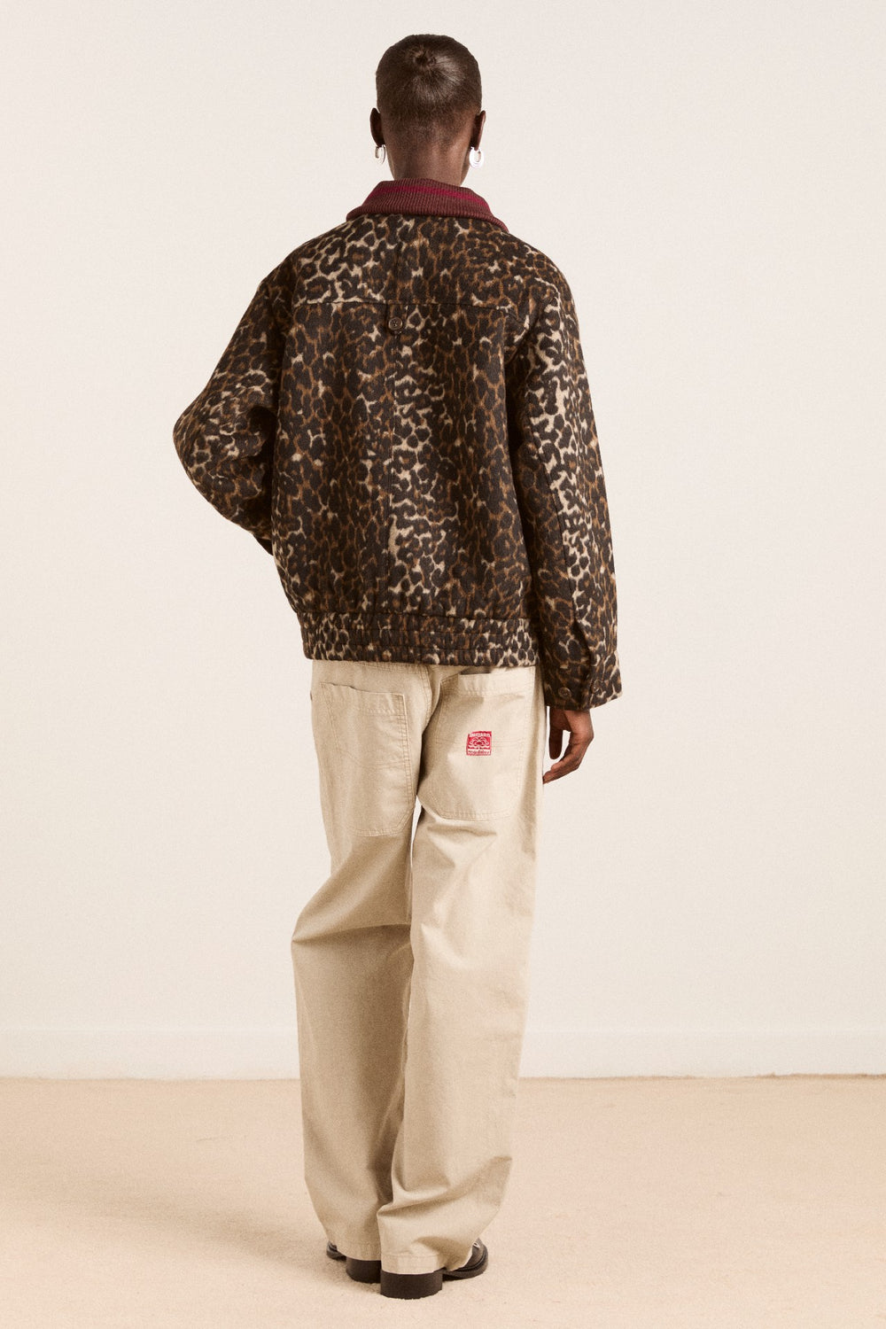 Damson Madder Pixie Bomber Jacket - Leopard