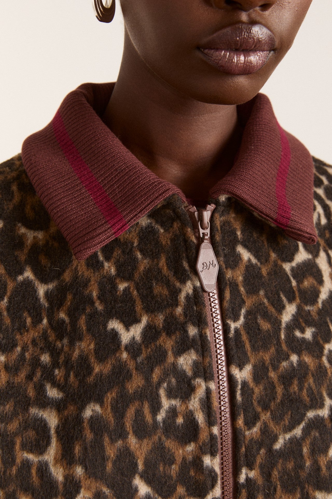 Damson Madder Pixie Bomber Jacket - Leopard