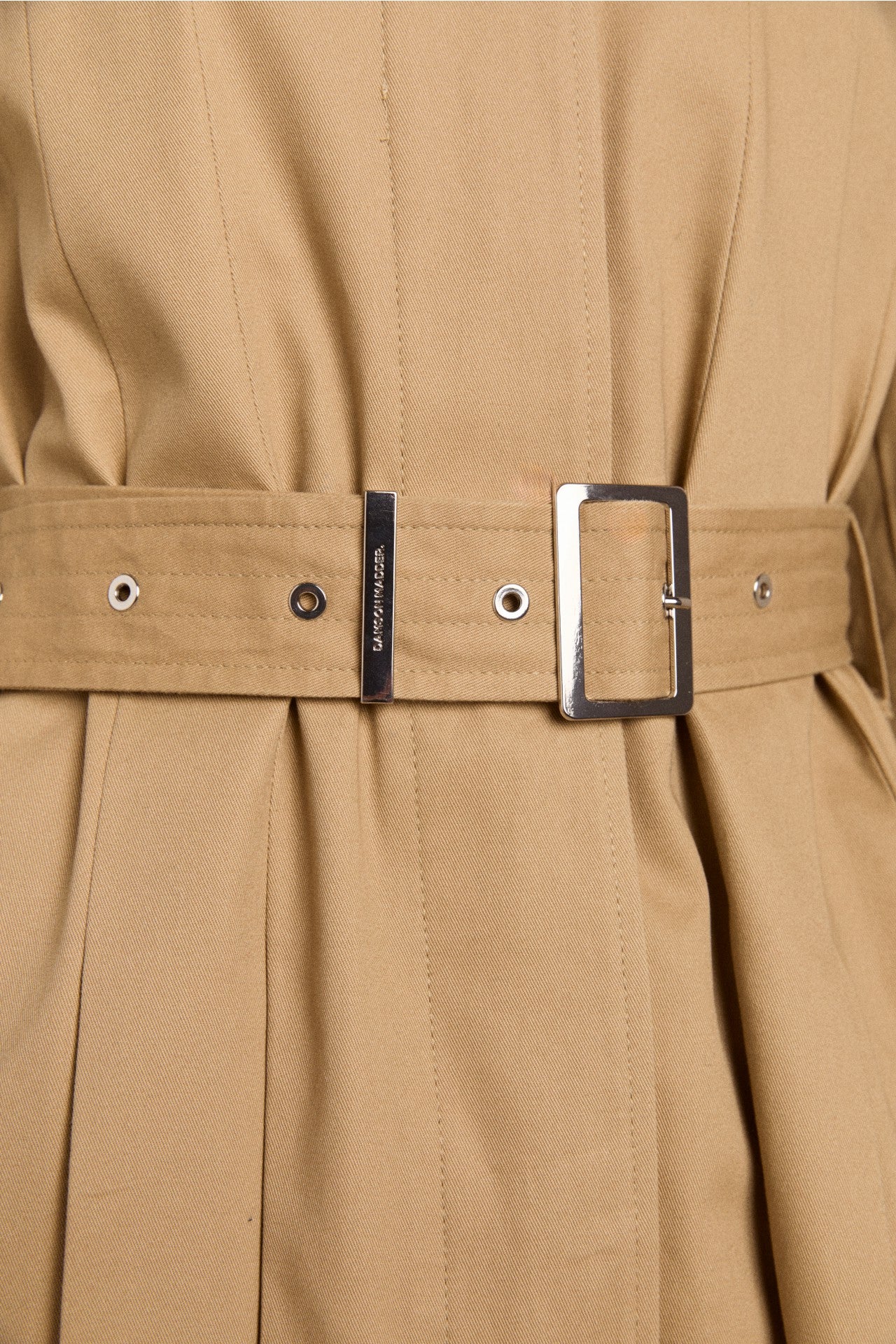 Damson Madder sofia pleated trench - light stone
