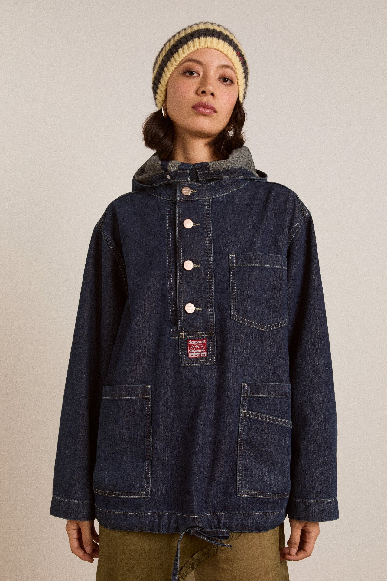 Damson Madder briar hoodie neptune wash