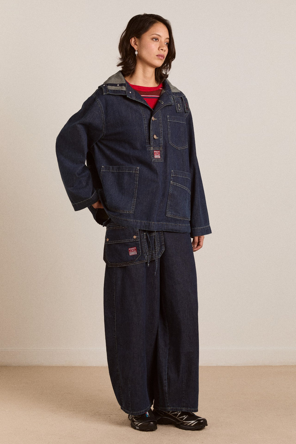 Damson Madder briar hoodie neptune wash