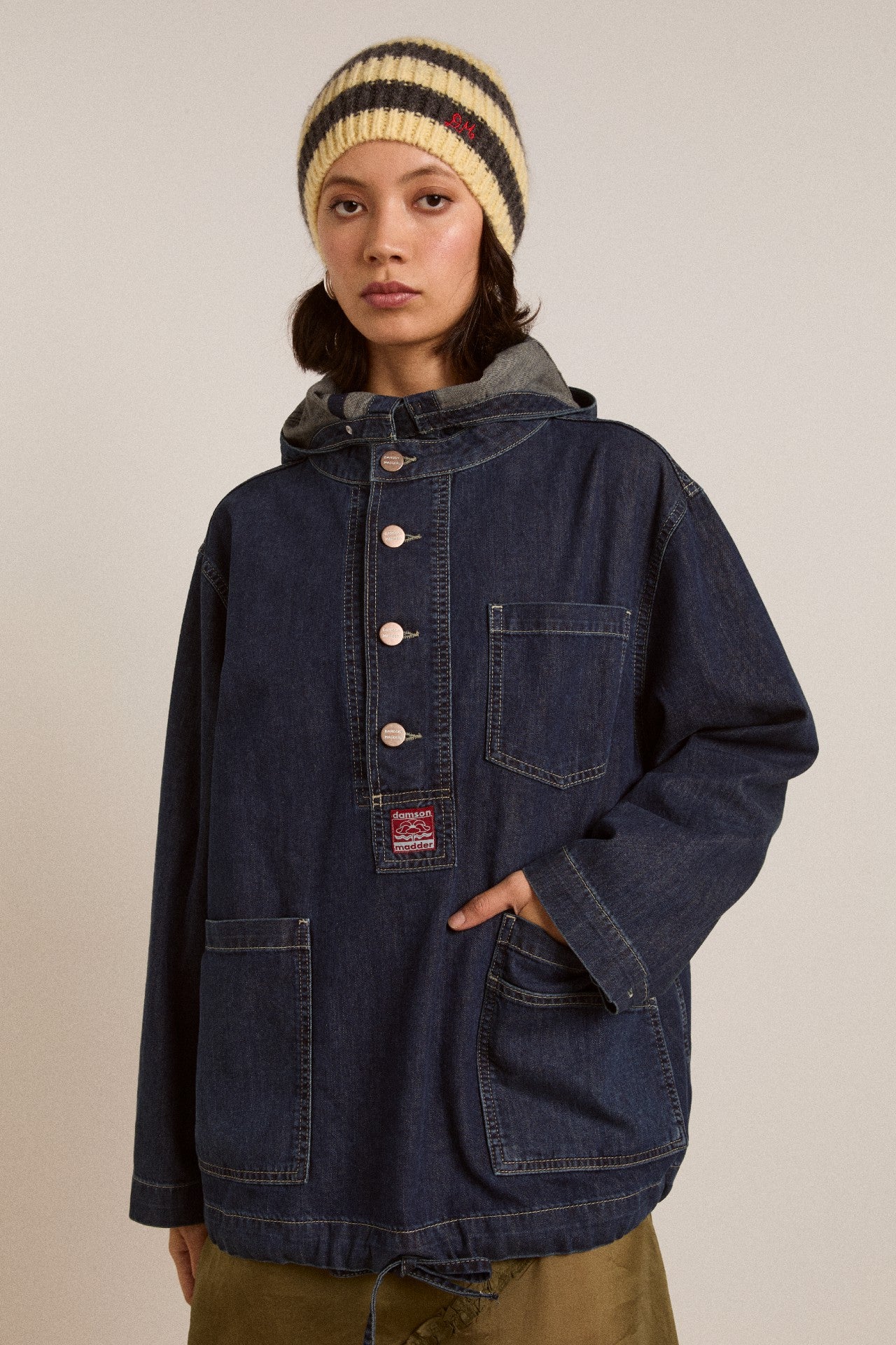 Damson Madder briar hoodie neptune wash