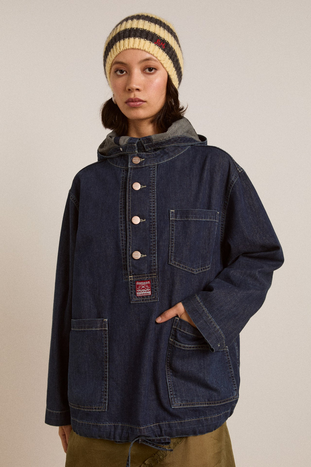 Damson Madder briar hoodie neptune wash