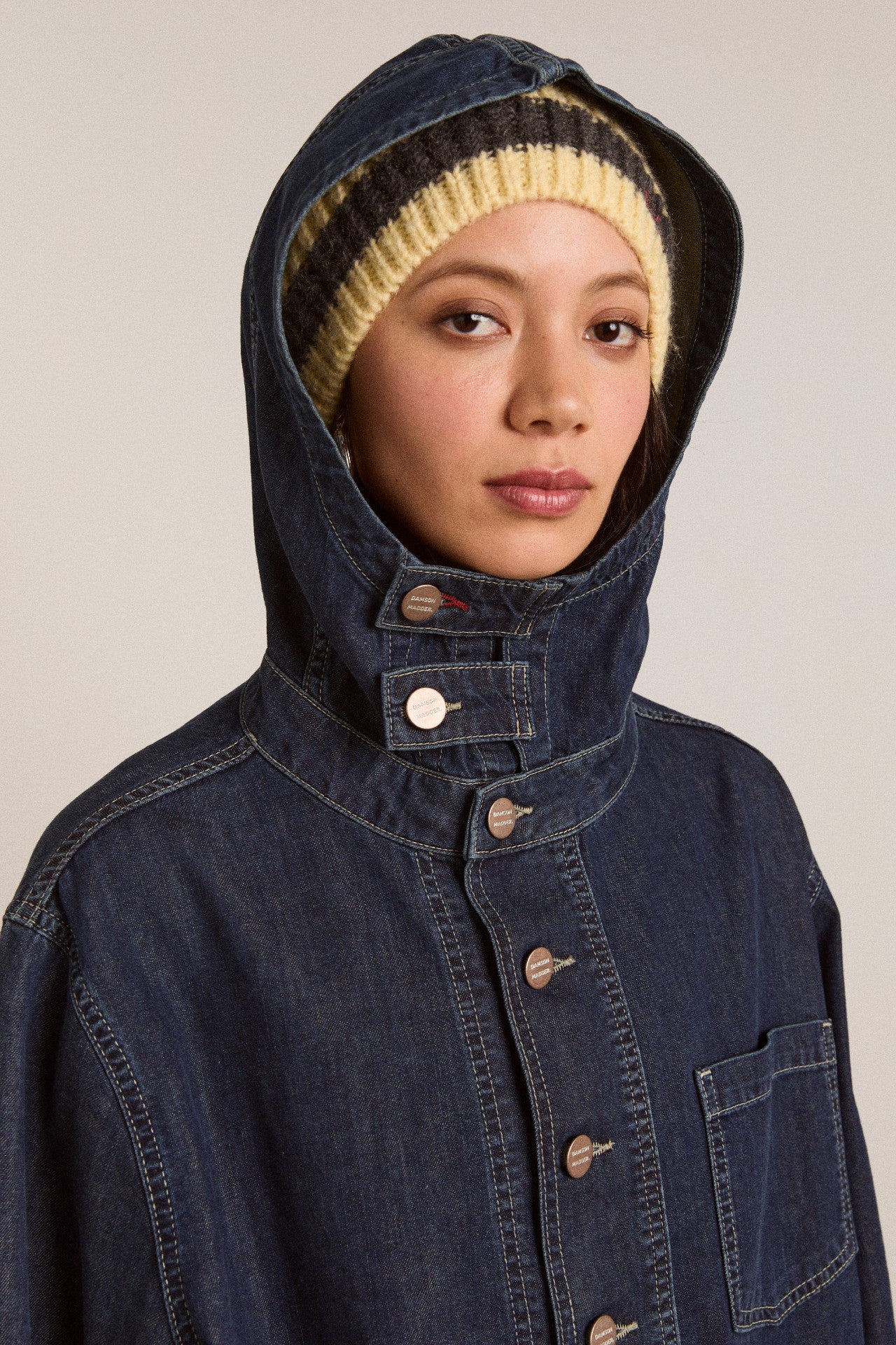 Damson Madder briar hoodie neptune wash
