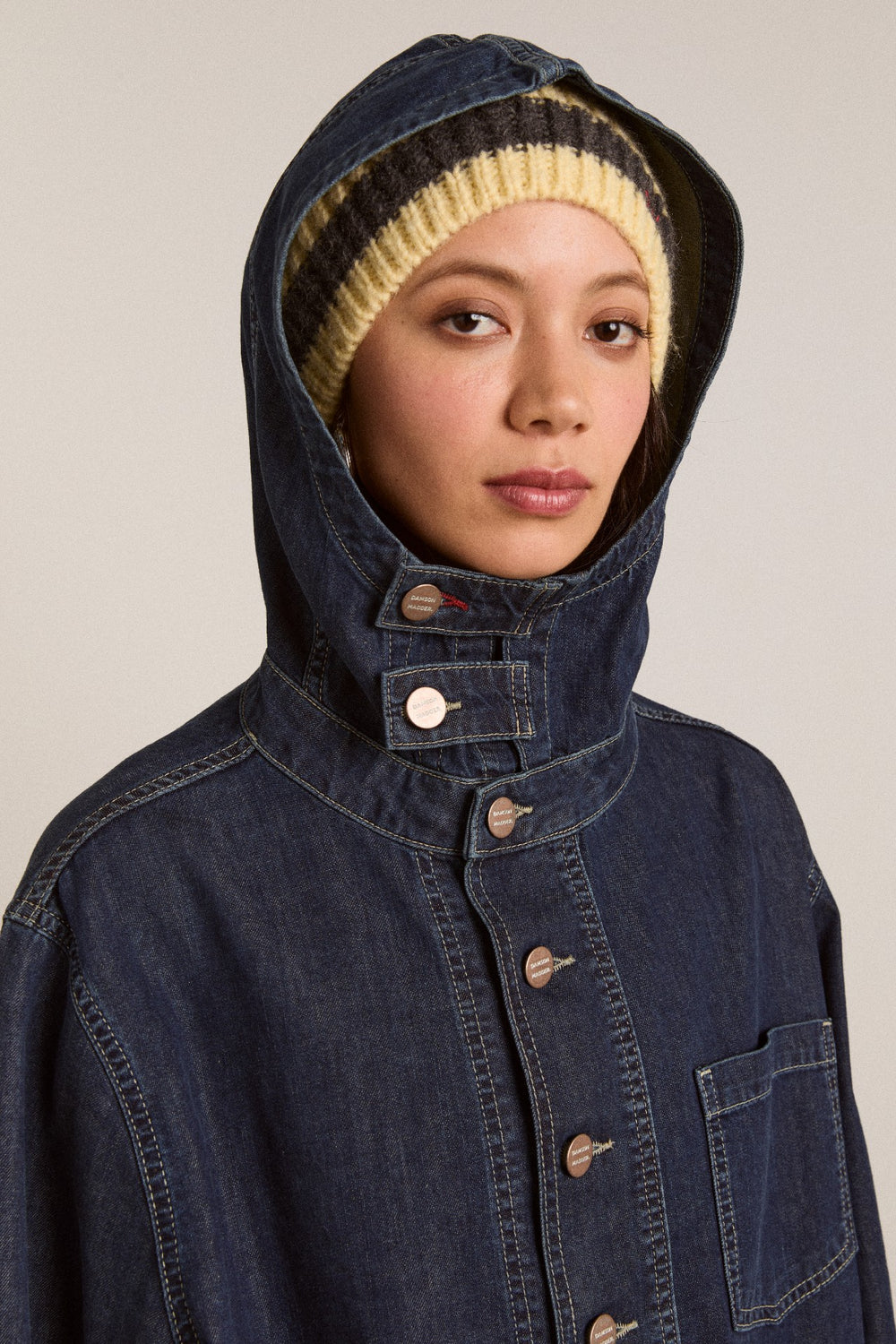 Damson Madder briar hoodie neptune wash
