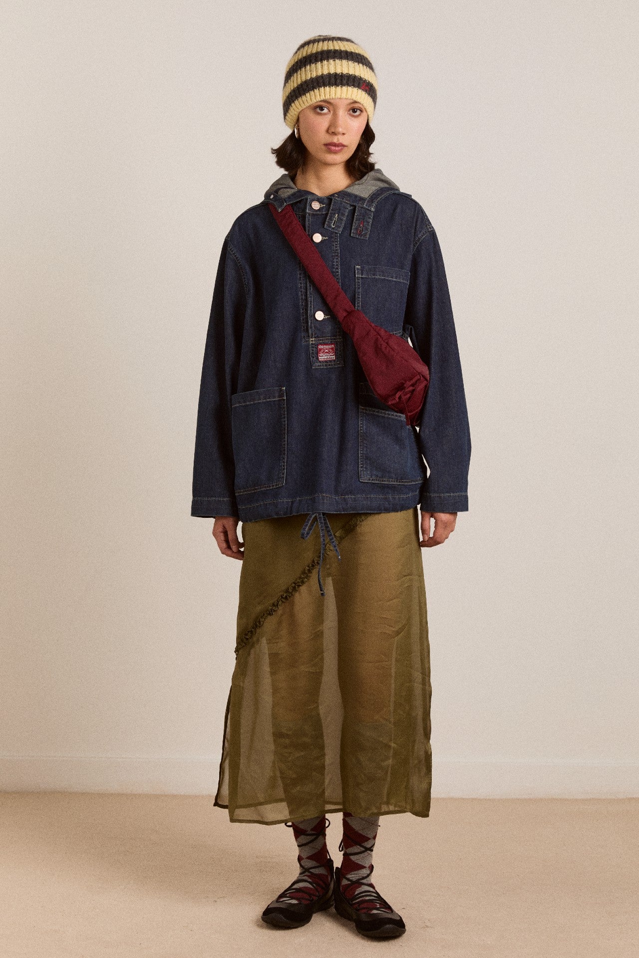 Damson Madder briar hoodie neptune wash