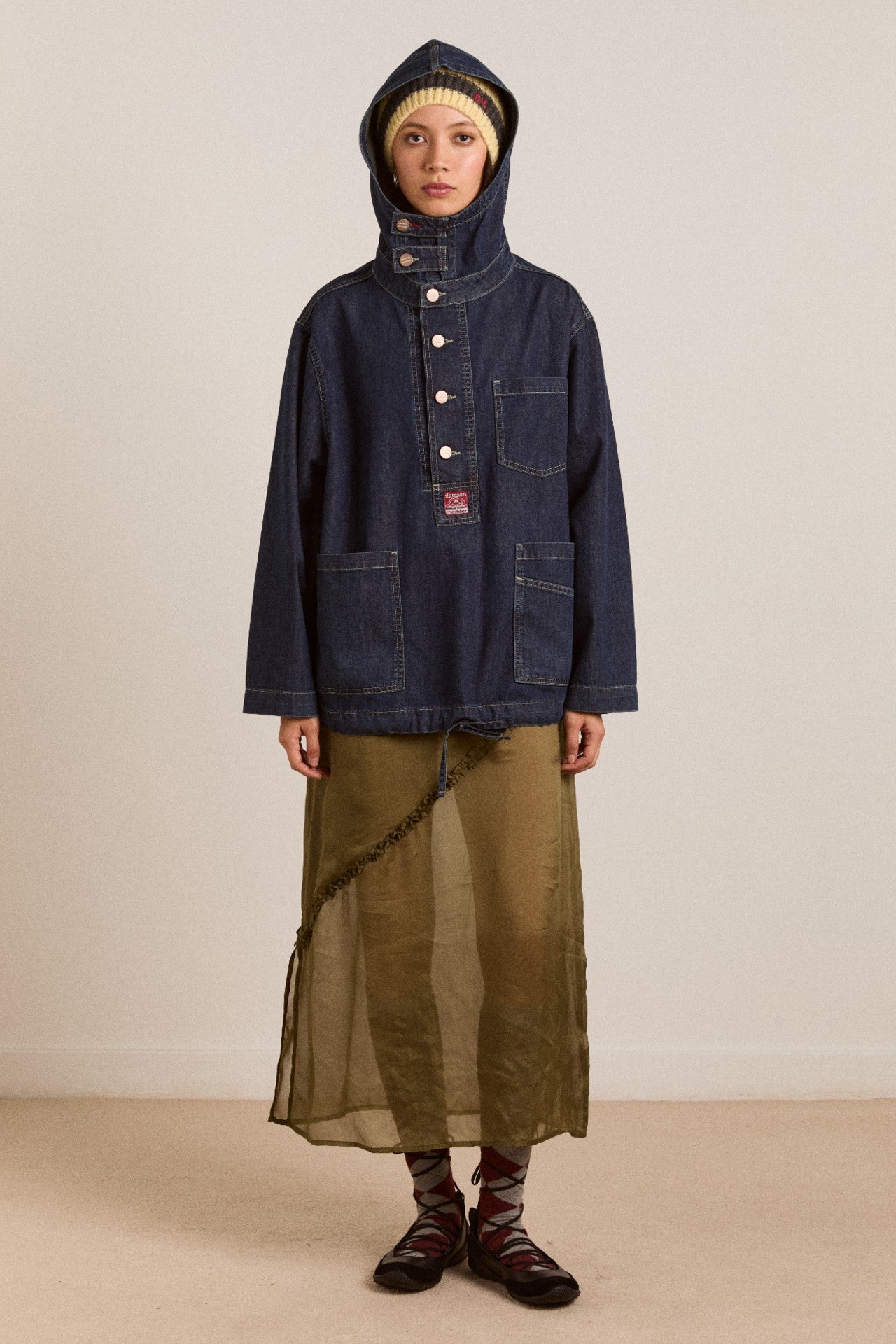 Damson Madder briar hoodie neptune wash