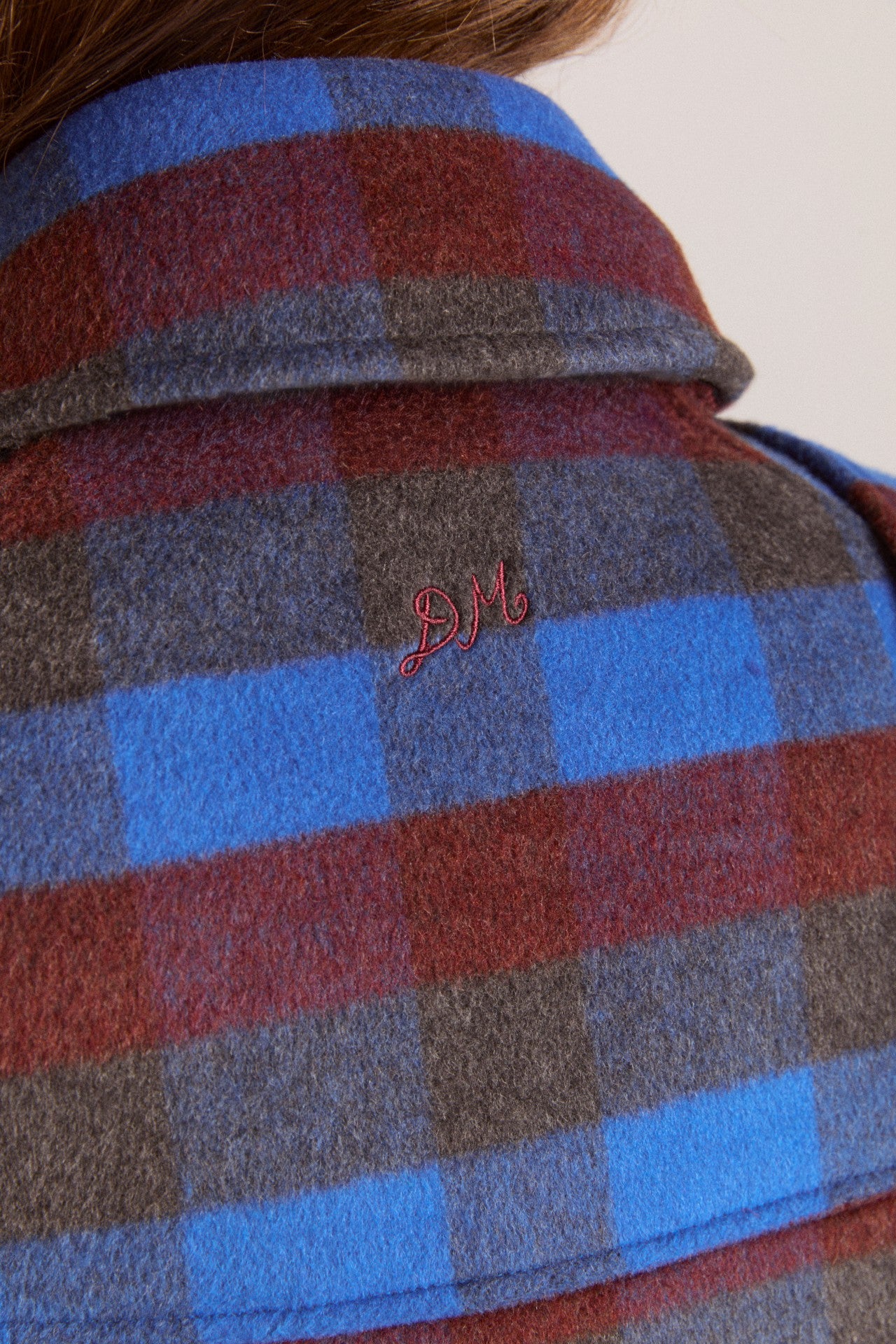 Damson Madder vivi wool coat - blue/brick