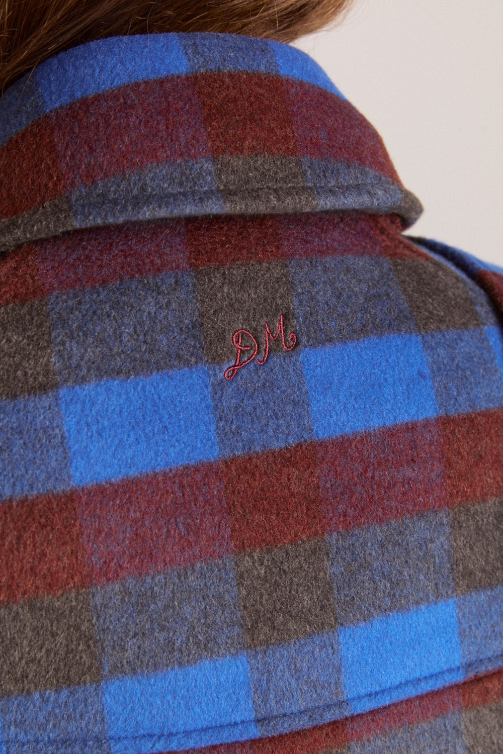Damson Madder vivi wool coat - blue/brick
