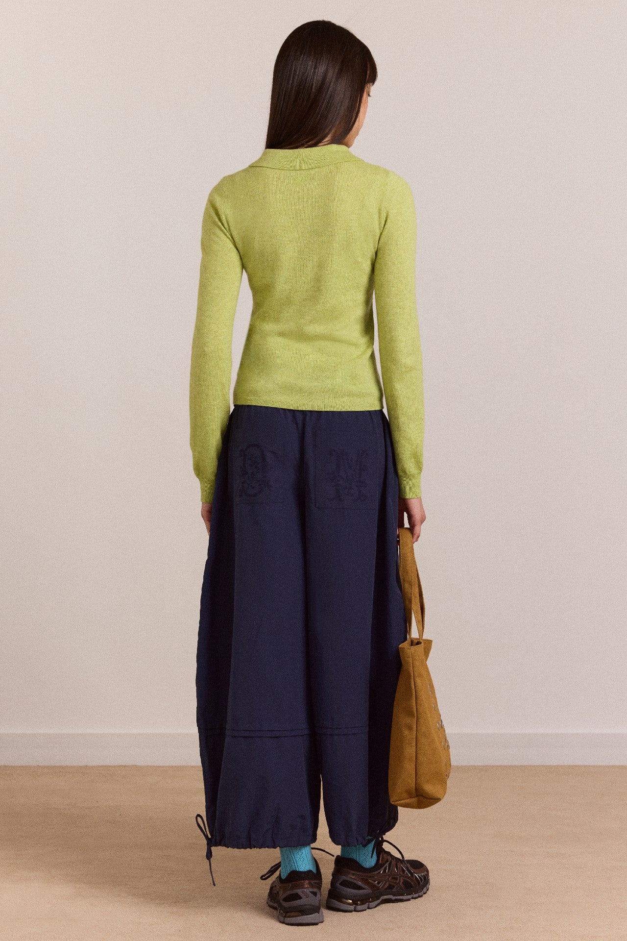 Damson Madder voula wool and cashmere blend cardigan - lime