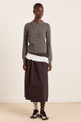 Damson Madder voula wool and cashmere blend cardigan - charcoal