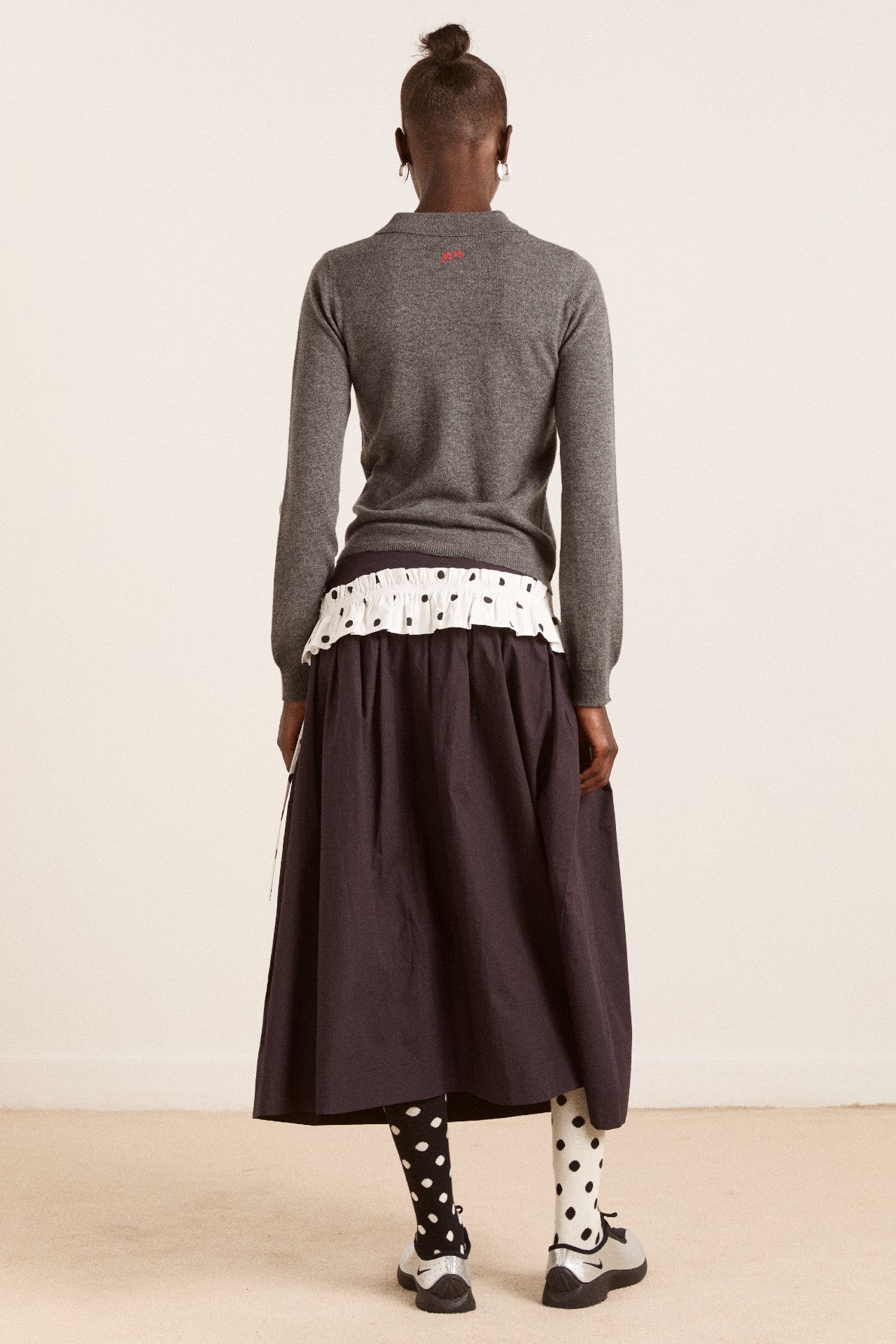 Damson Madder voula wool and cashmere blend cardigan - charcoal