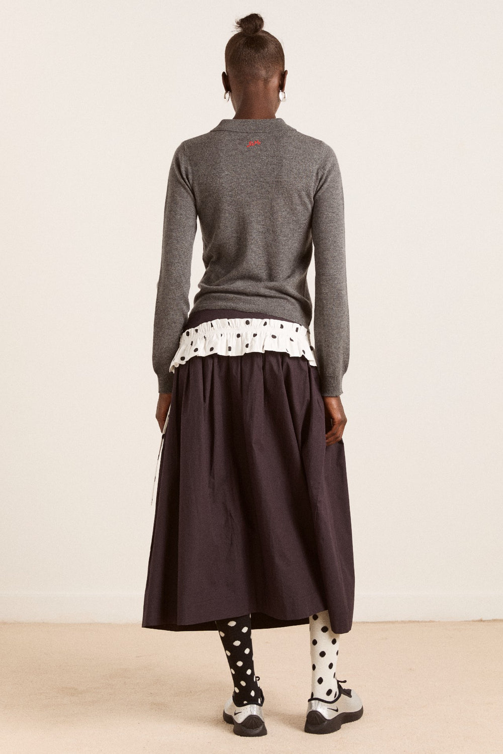 Damson Madder voula wool and cashmere blend cardigan - charcoal