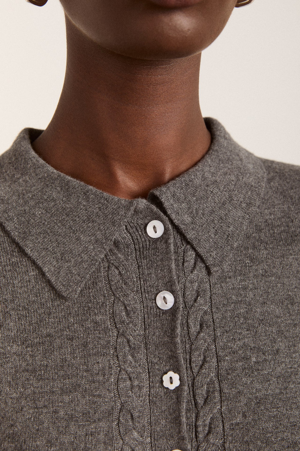 Damson Madder voula wool and cashmere blend cardigan - charcoal