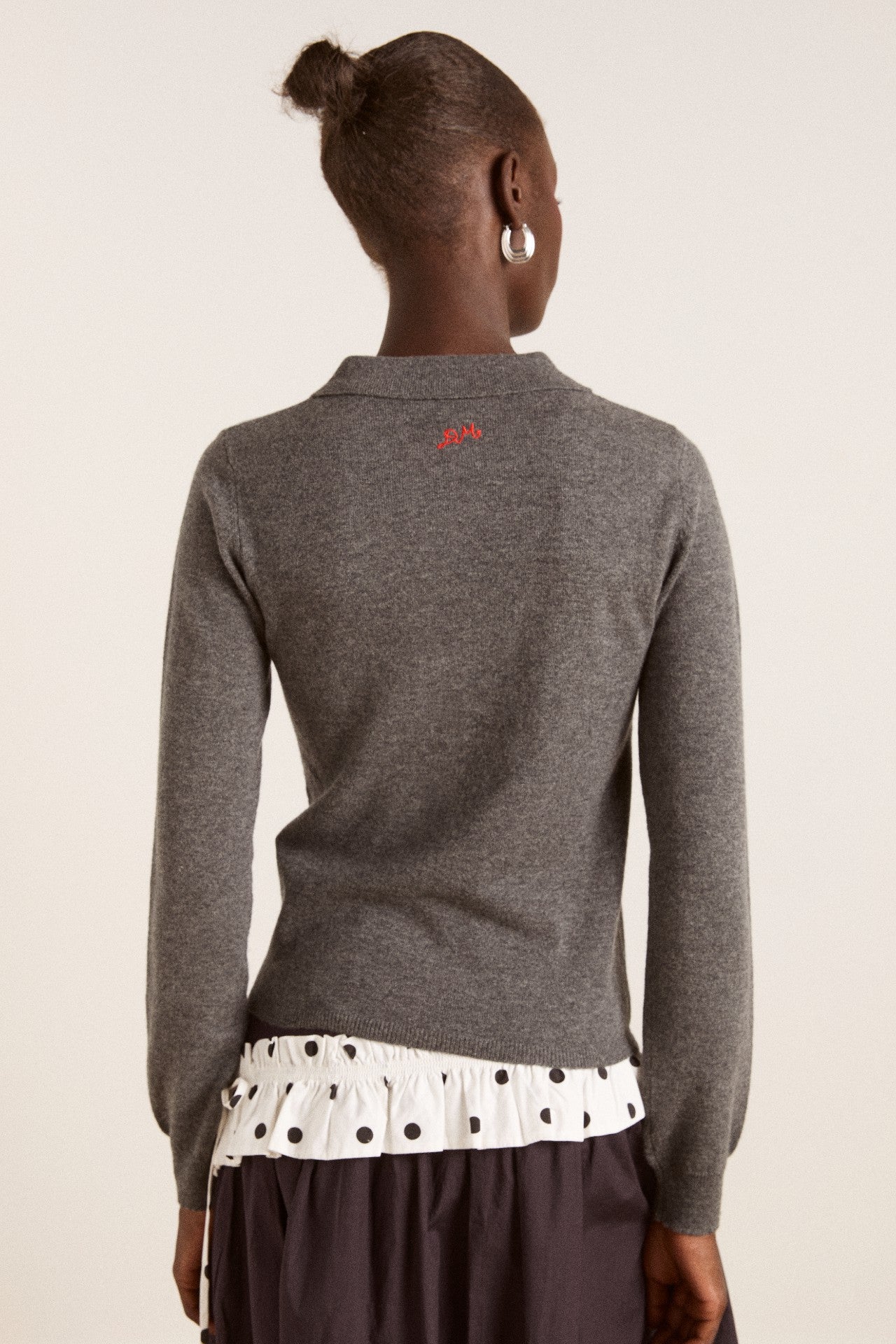 Damson Madder voula wool and cashmere blend cardigan - charcoal