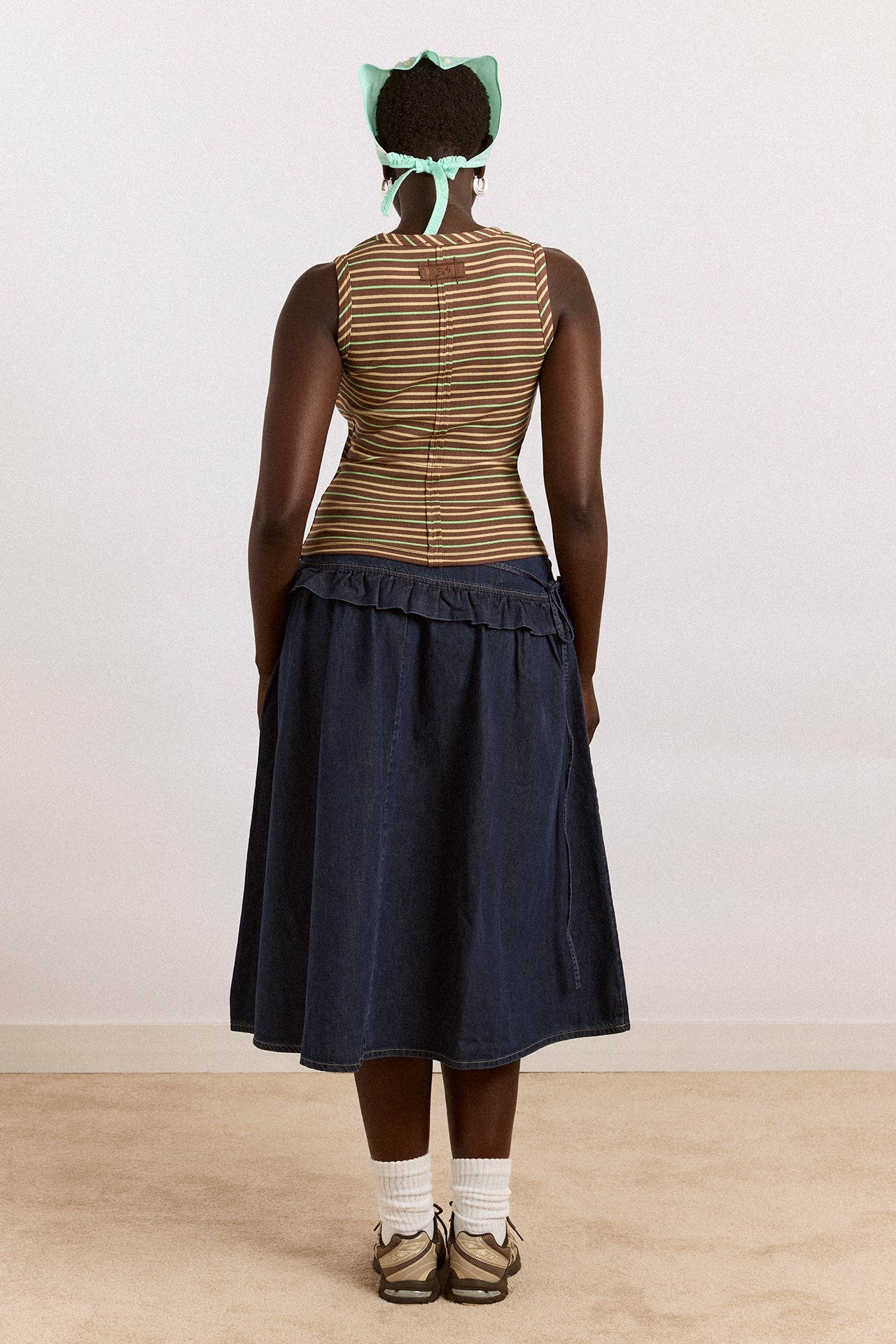 Damson Madder arlea v-neck tank - brown stripe