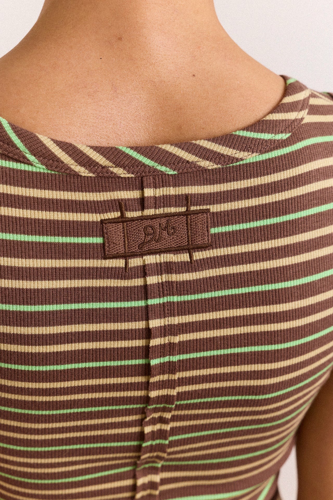 Damson Madder arlea v-neck tank - brown stripe