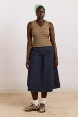 Damson Madder arlea v-neck tank - brown stripe