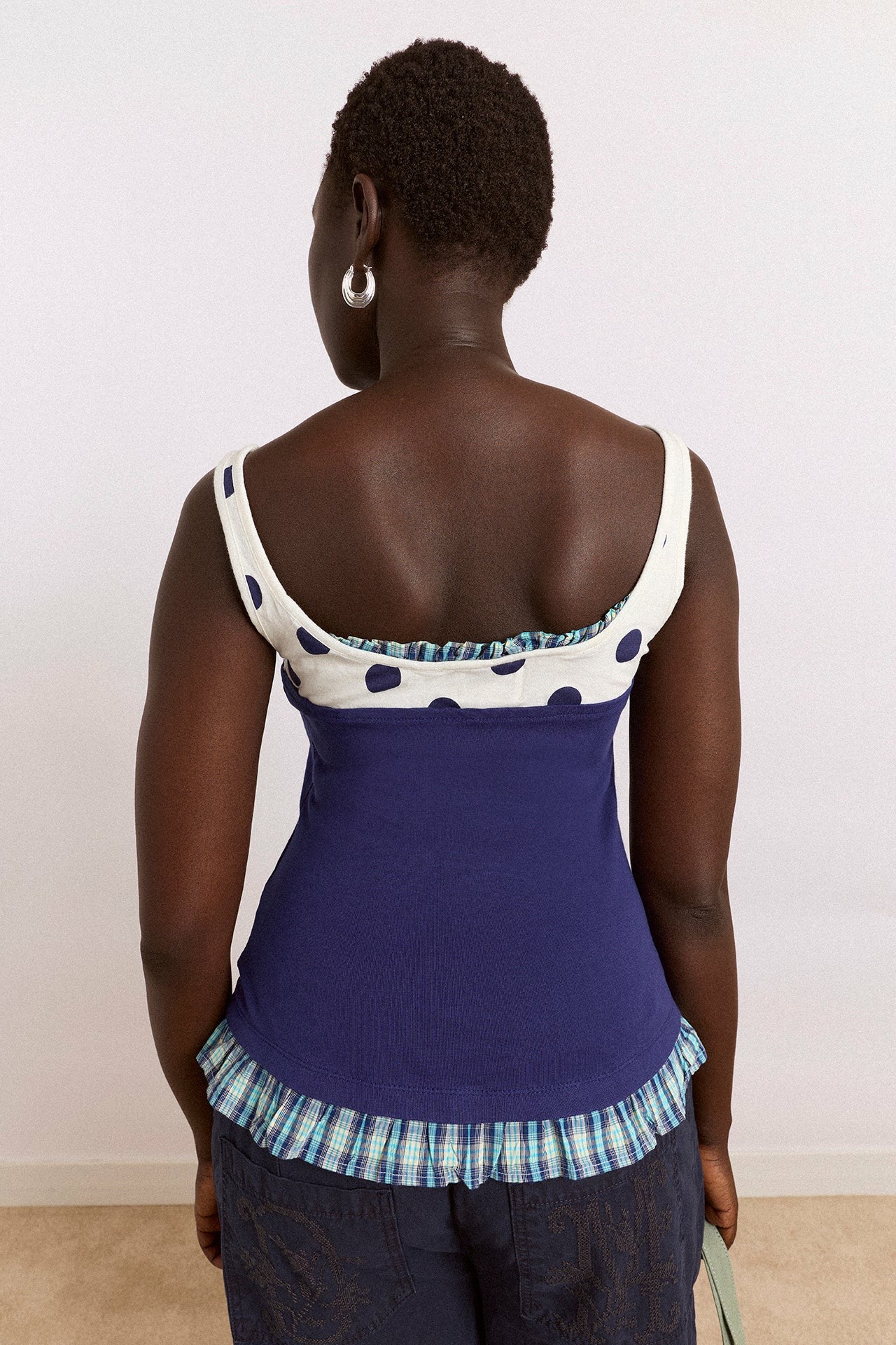Damson Madder idelle jersey top - navy