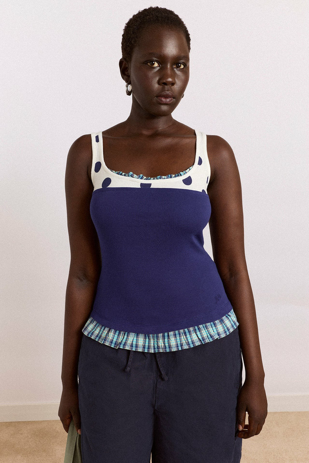 Damson Madder idelle jersey top - navy