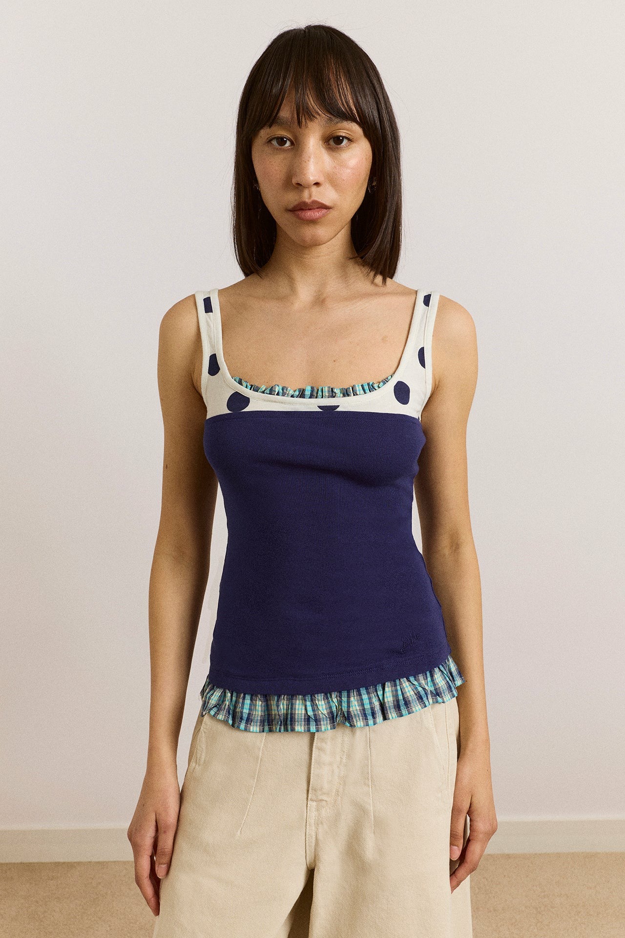 Damson Madder idelle jersey top - navy