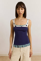 Damson Madder idelle jersey top - navy