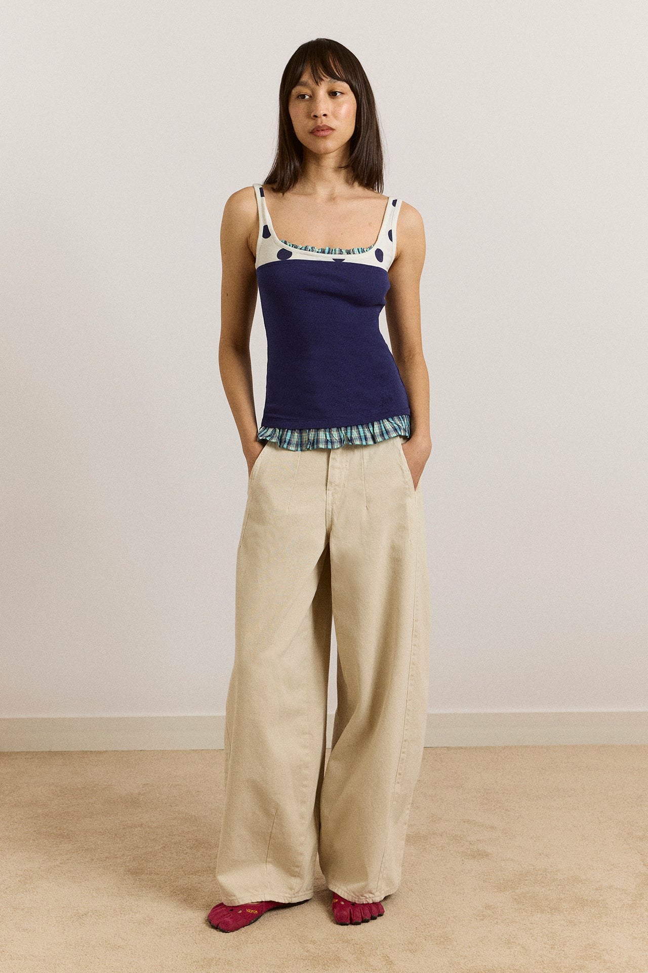 Damson Madder idelle jersey top - navy