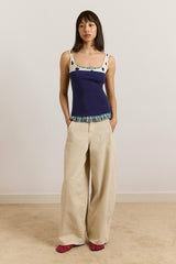 Damson Madder idelle jersey top - navy