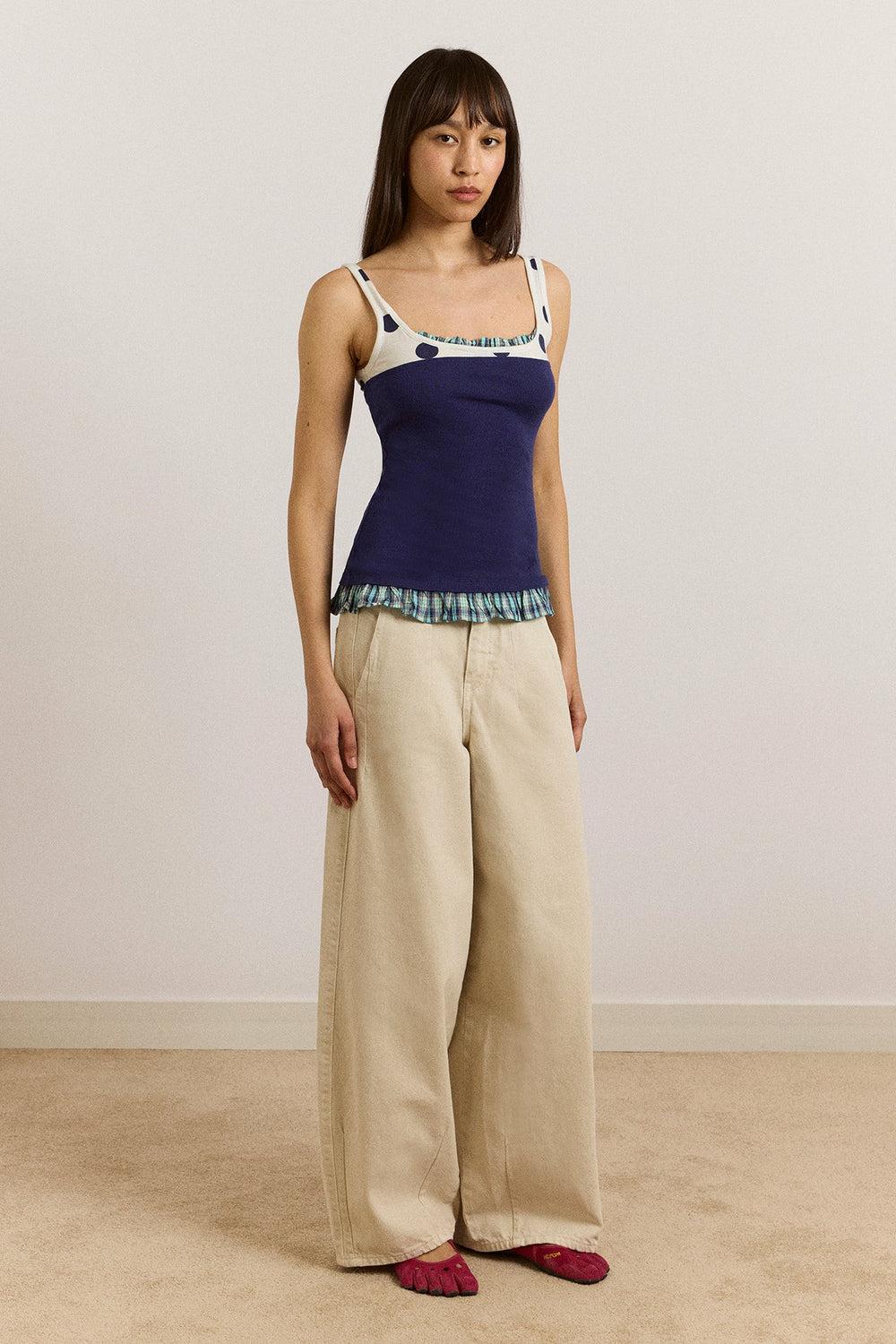 Damson Madder idelle jersey top - navy