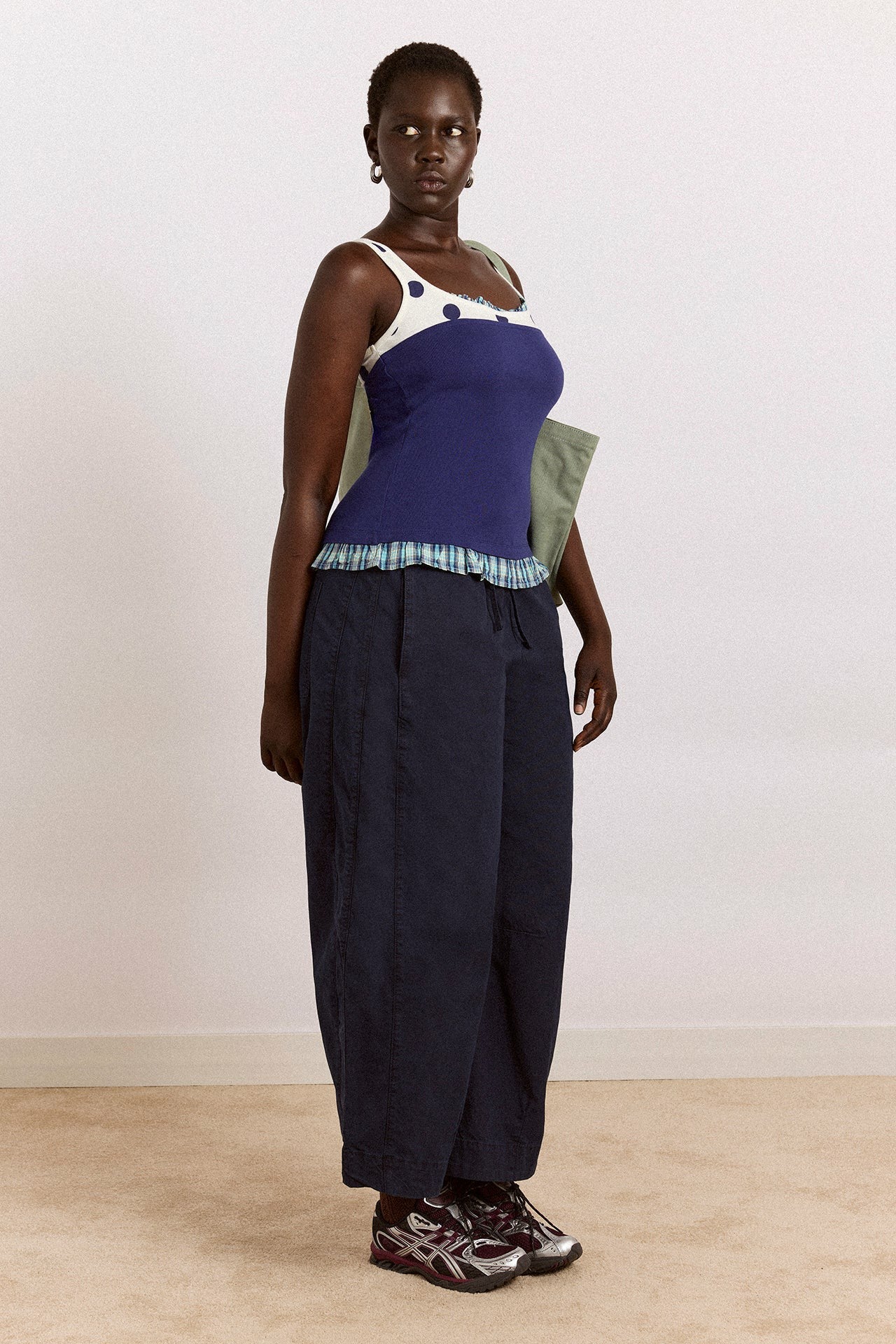Damson Madder idelle jersey top - navy