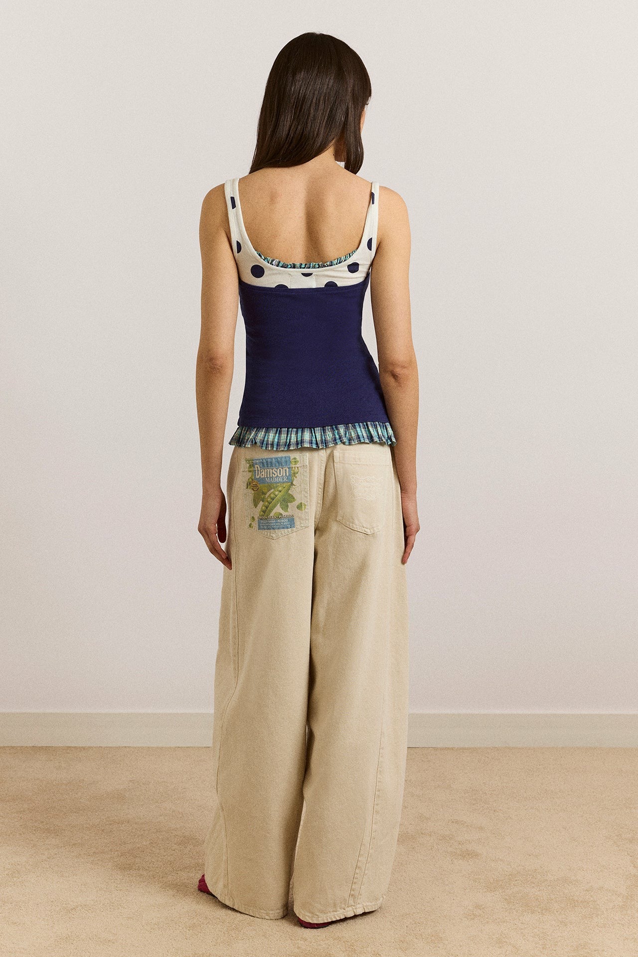 Damson Madder idelle jersey top - navy