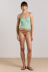 Damson Madder trudi tankini top - mint stripe print