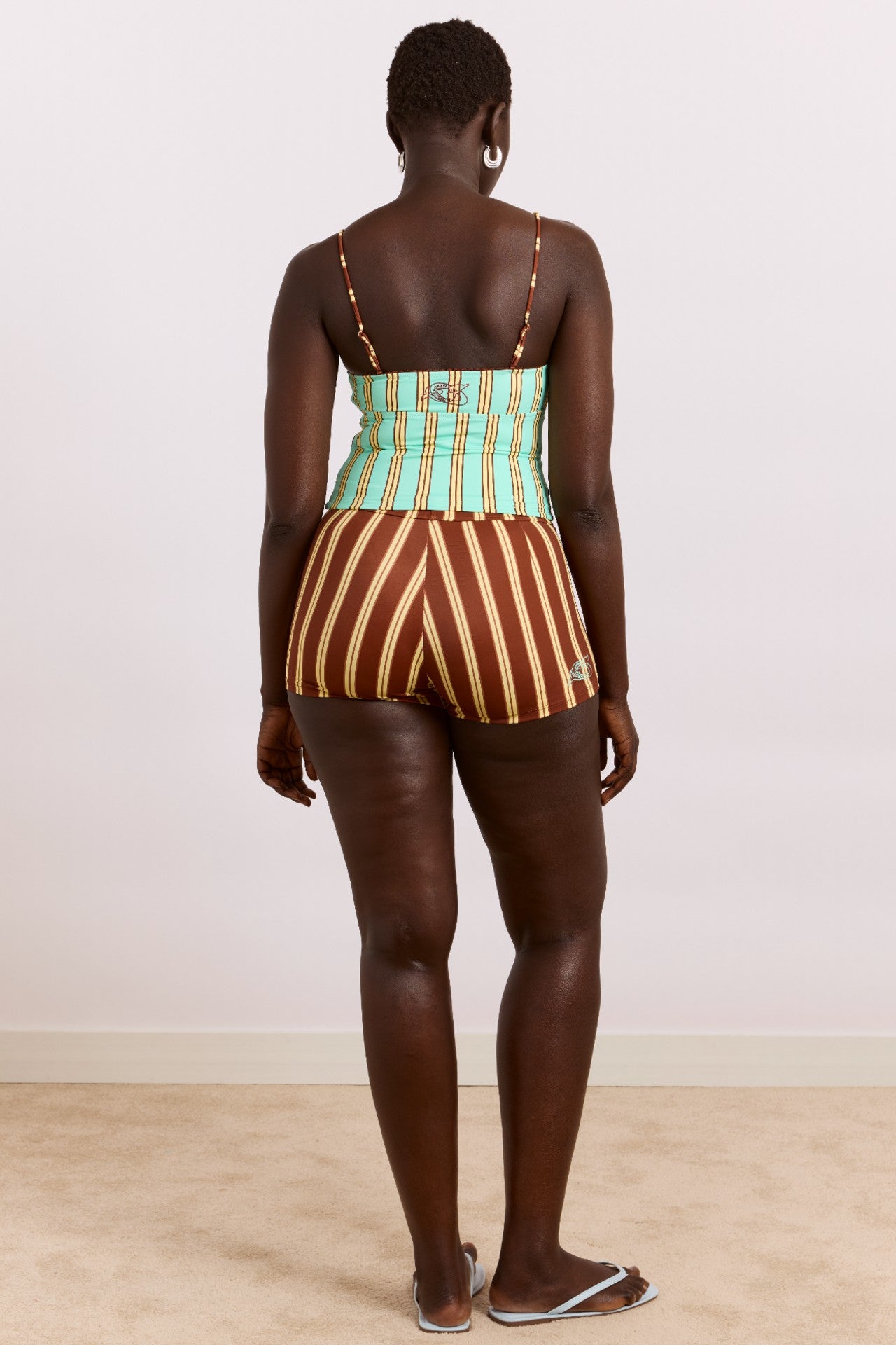 Damson Madder trudi tankini top - mint stripe print