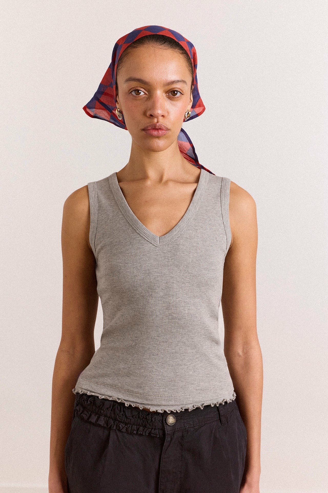 Damson Madder zora tank - grey marl