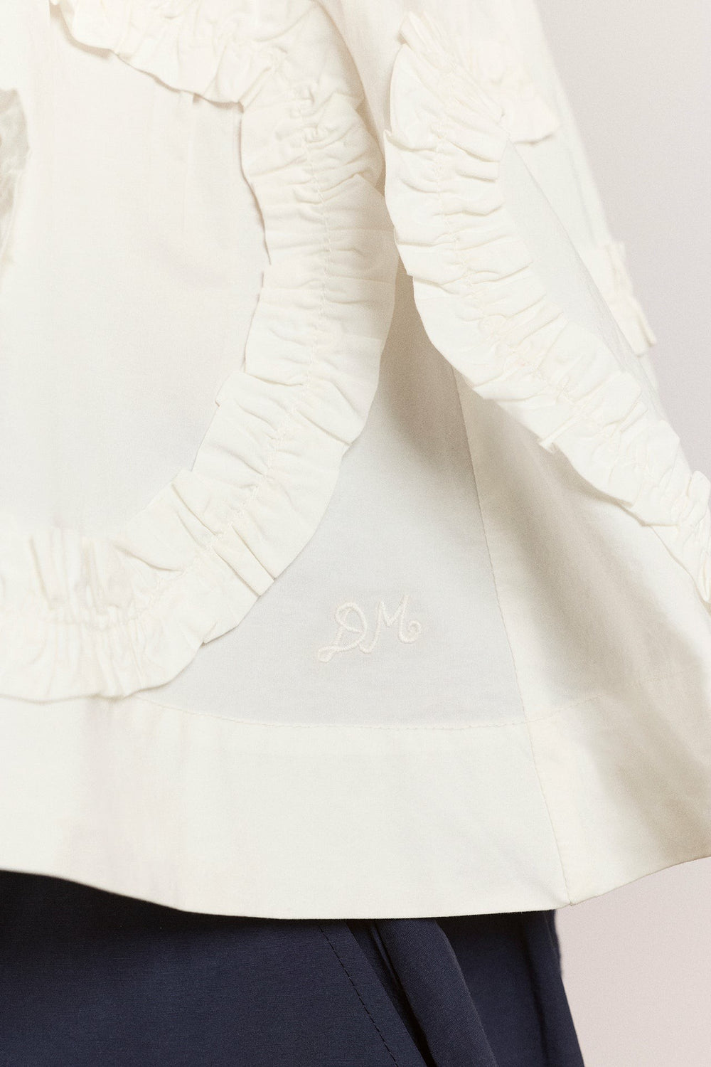 Damson Madder stella ruffle cami - white