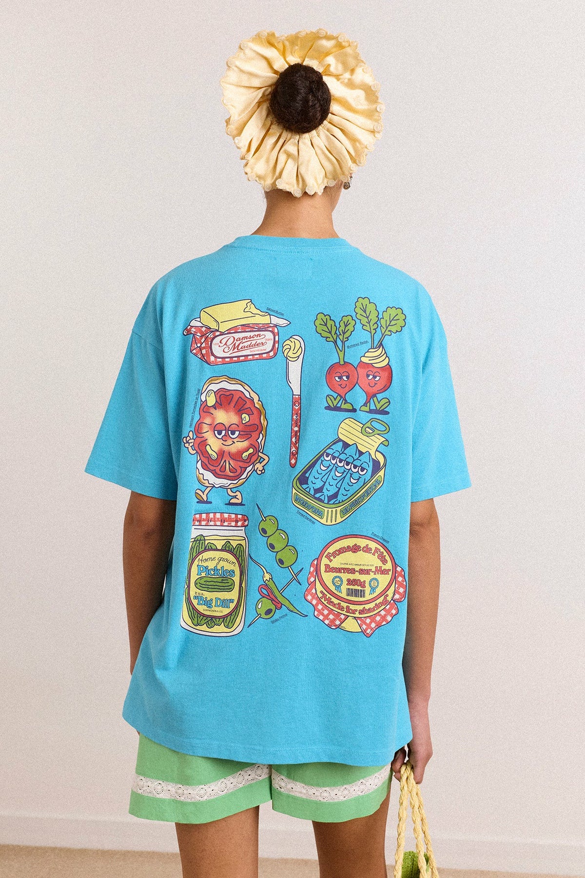 Damson Madder snack plate graphic tee - blue