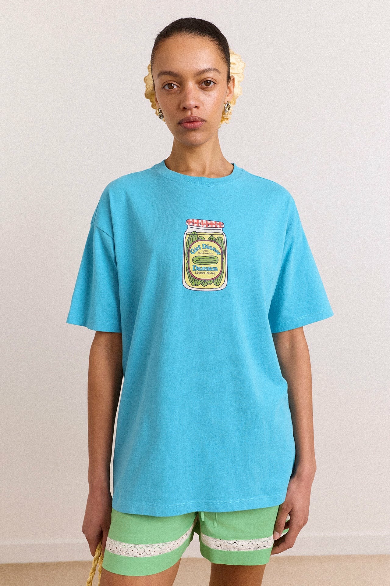 Damson Madder snack plate graphic tee - blue