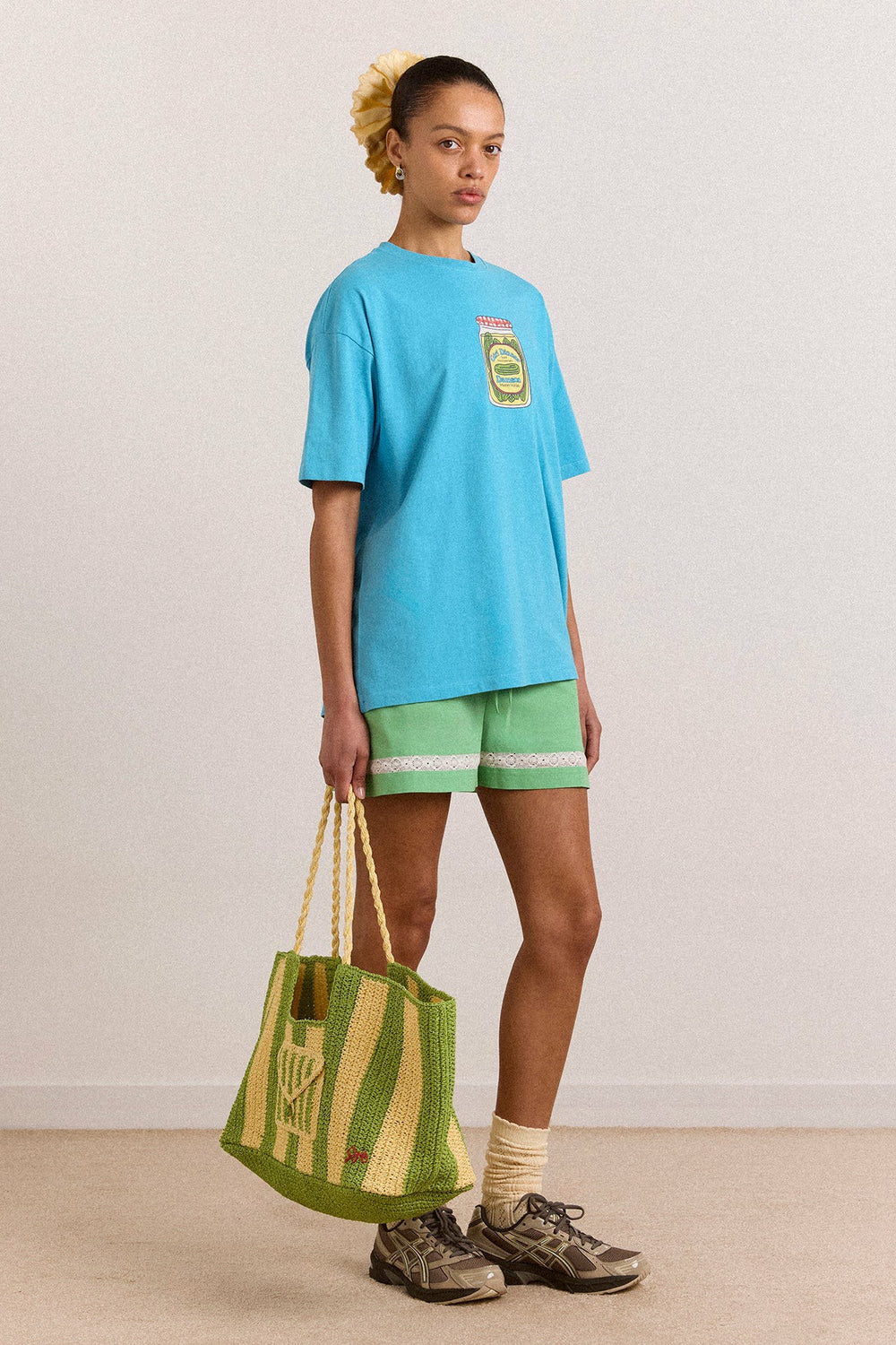 Damson Madder snack plate graphic tee - blue